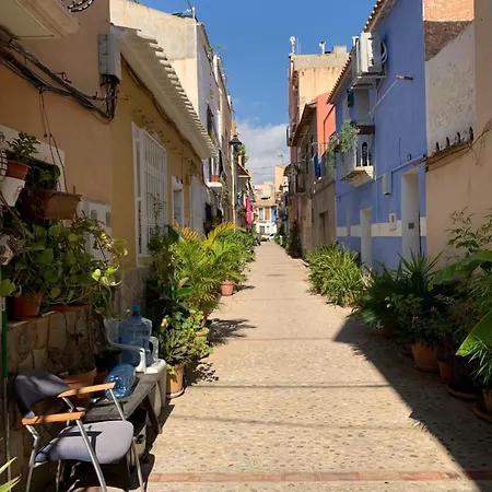 Blauw Oude Centrum Authentiek Spaans Straatje